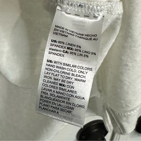 Chicos White Linen Polo knit top blouse size XL 3 - Picture 5 of 6